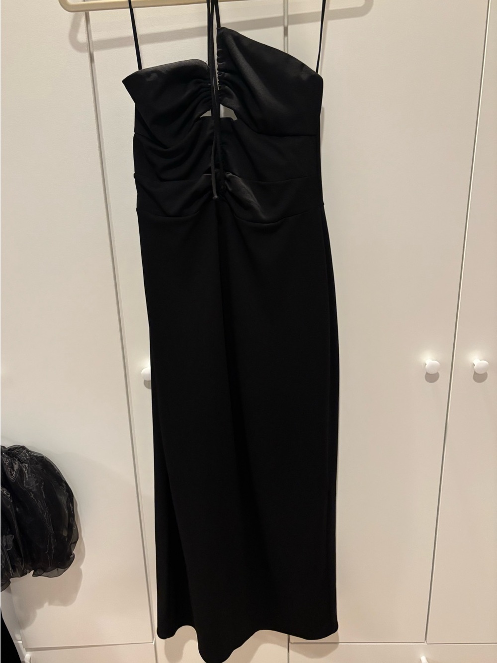 Bershka Black Strap Detail Maxi Dress